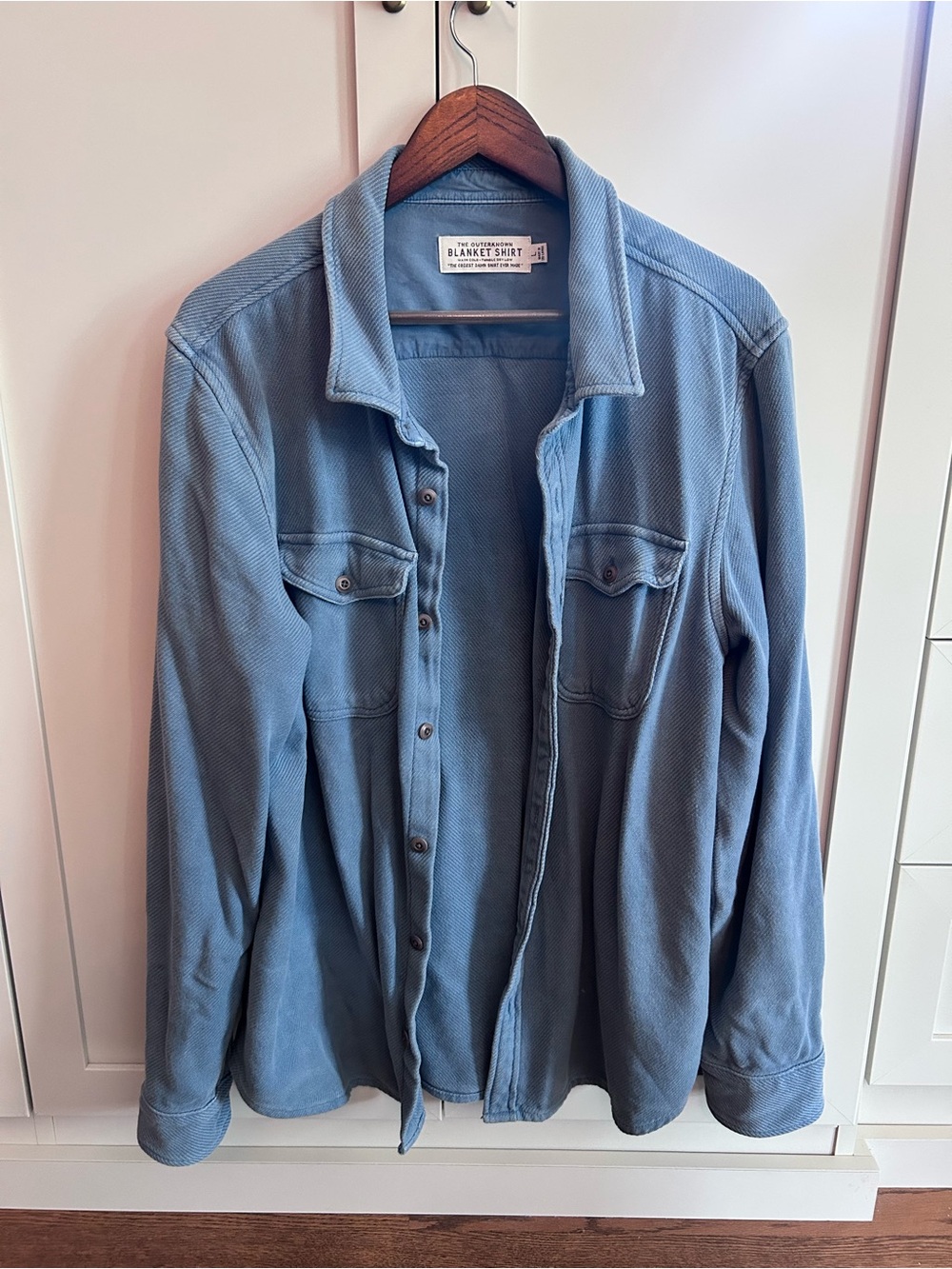Outerknown Light Blue Casual Button-Down Shirt